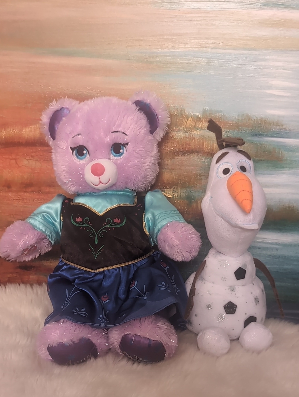 Disney Anna-Inspired Purple Plush Bear - Soft Purple Toy